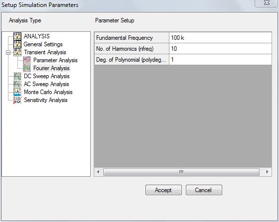 Simulation Parameters window