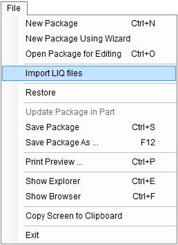 Import LIQ Files