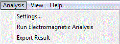 Run electromagnetic analysis