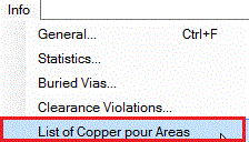 List of Copper Area Tool