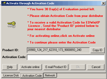 Activate through activation code