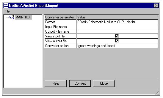 VHDL compiler to CUPL netlist