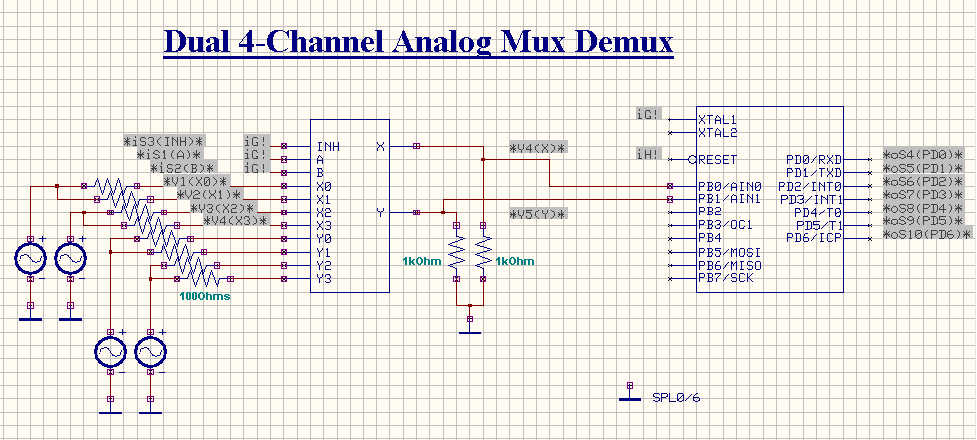 dual 4 channel anlaog mux demux